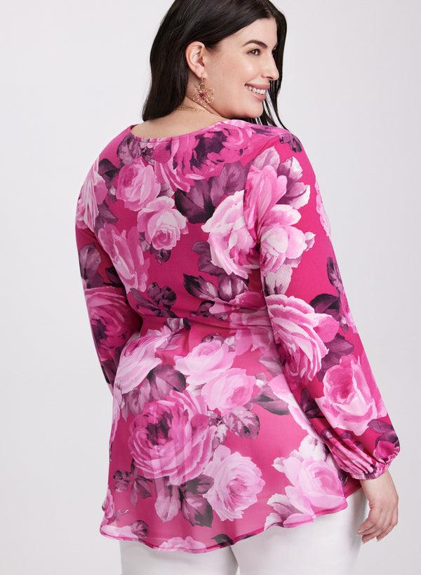 Laura Balloon Sleeve Floral Tunic