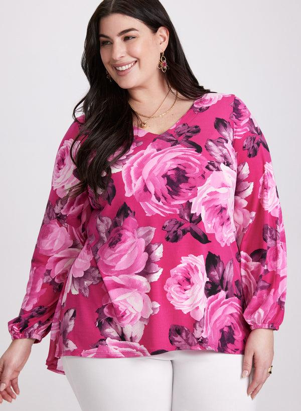 laura Balloon Sleeve Floral Tunic