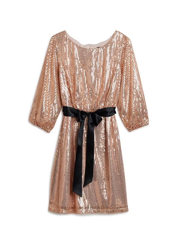 Laura Balloon Sleeve Sequin Dress