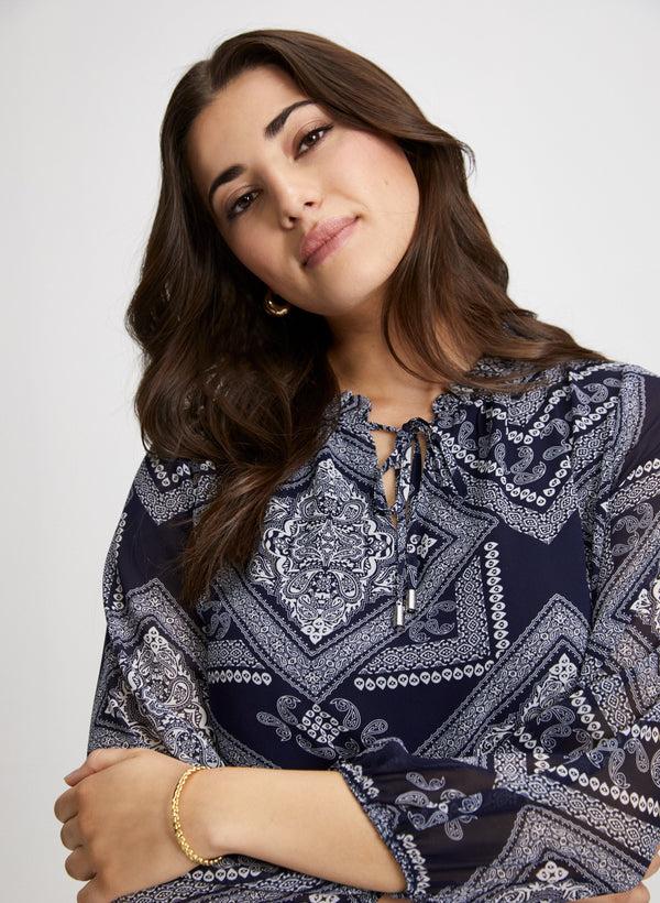 Laura Bandana Print Blouse