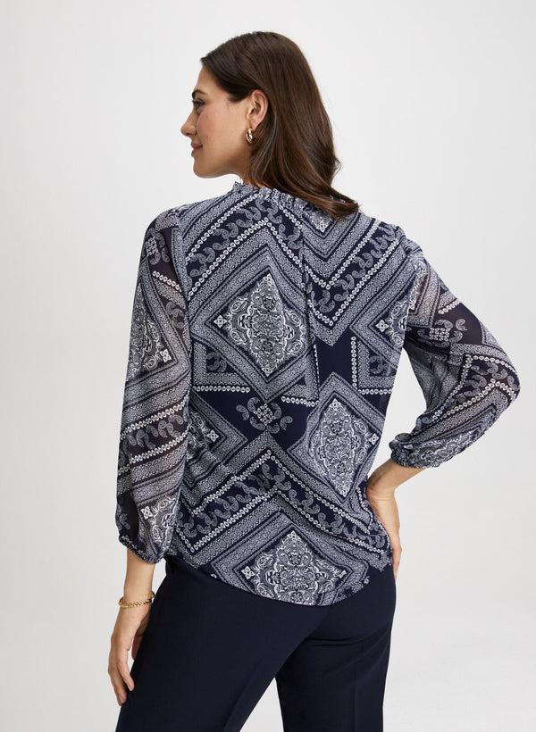 Laura Bandana Print Blouse