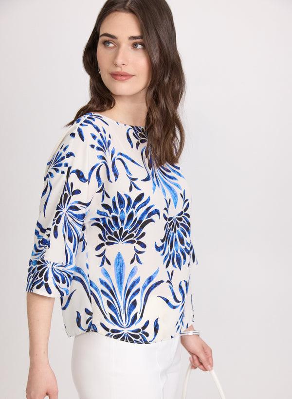 Laura Baroque Print Blouse
