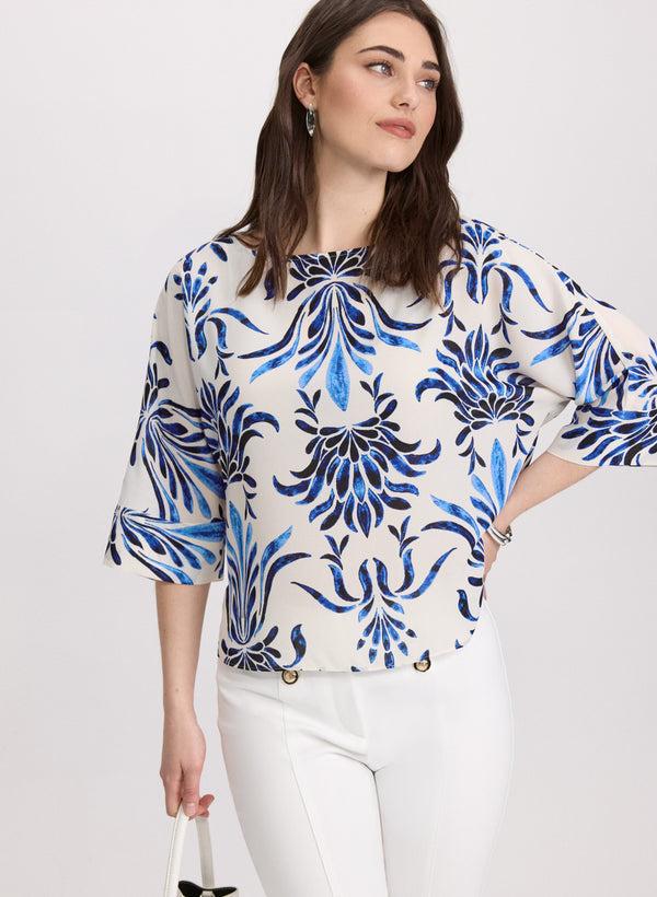 laura Baroque Print Blouse