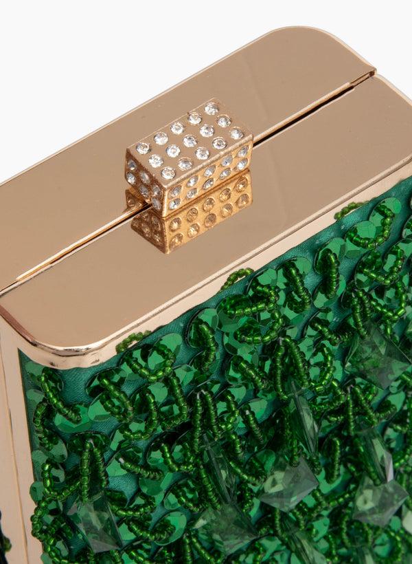Laura Bead & Sequin Detail Box Clutch