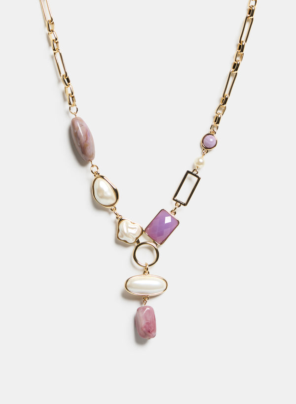 Laura Bead & Stone Necklace