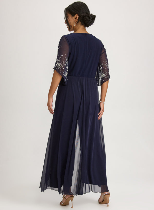 Laura Beaded Chiffon Jumpsuit