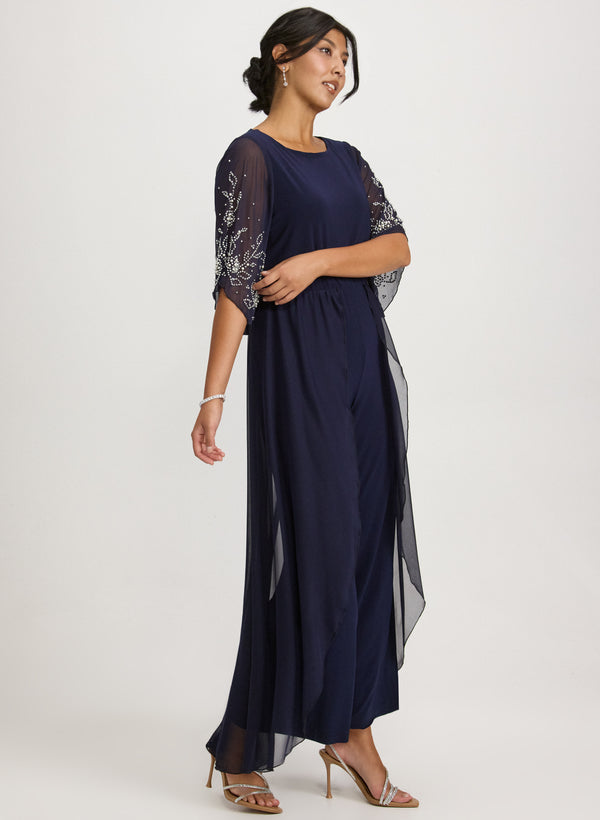 Laura Beaded Chiffon Jumpsuit