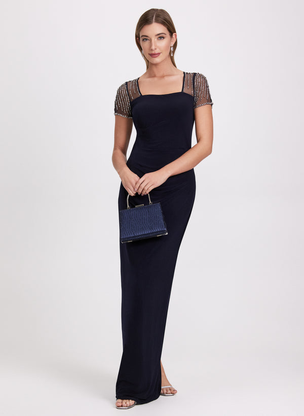 laura Beaded Column Dress