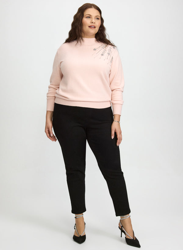 Laura Beaded Crystal Embellished Sweater