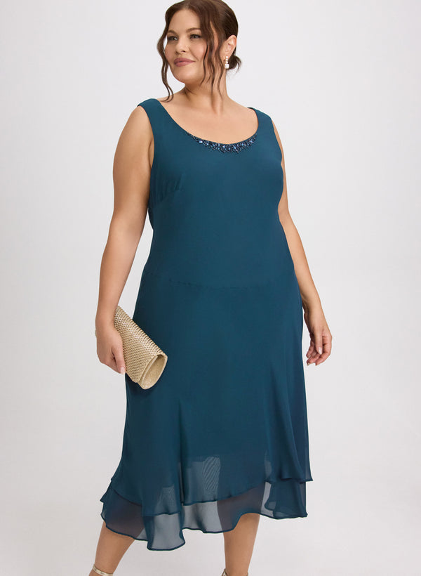 Laura Beaded Dress & Jacket Set