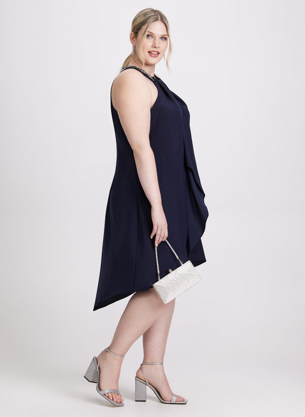 Laura Beaded Halter Neck Dress