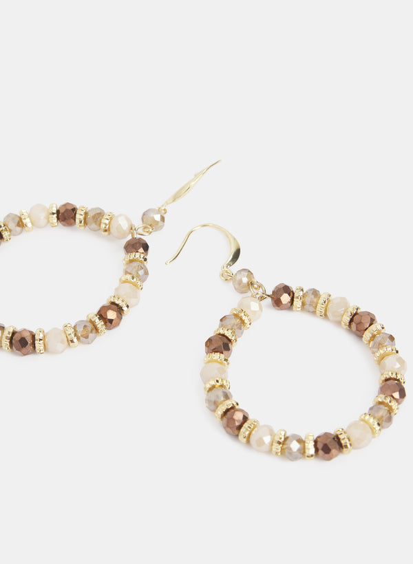 Laura Beaded Hoop Earrings