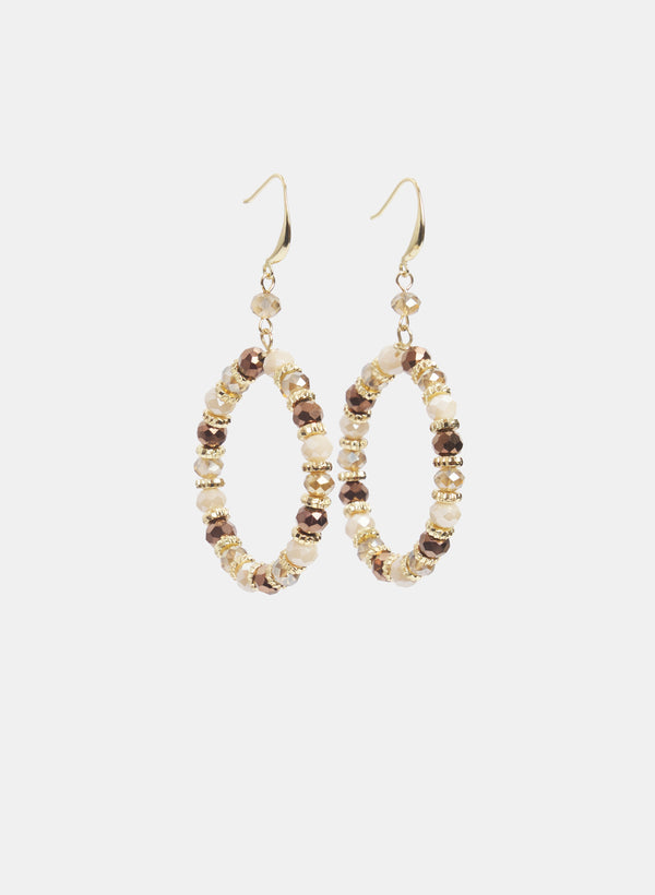 Laura Beaded Hoop Earrings
