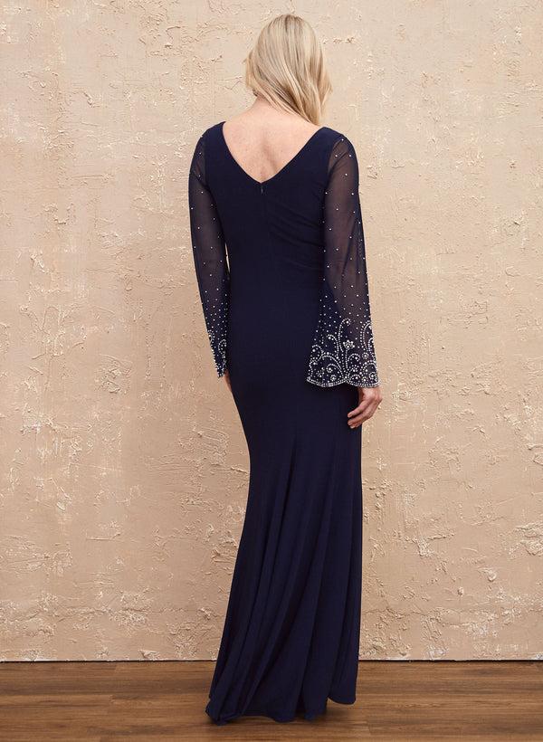 Laura Beaded Long Sleeve Dress