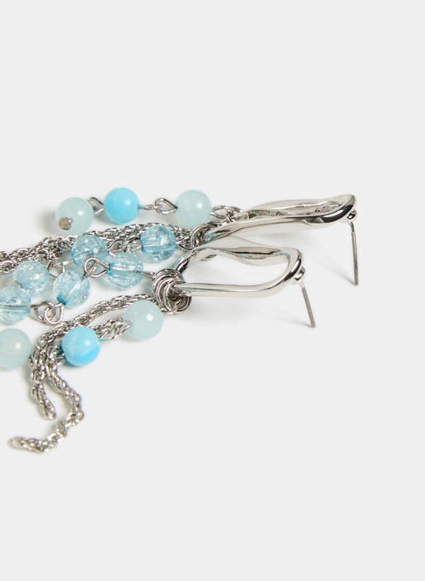 Laura Beaded Multi-Strand Chandelier Earrings