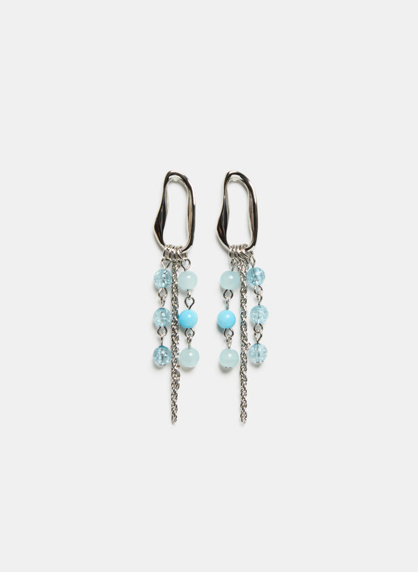 laura Beaded Multi-Strand Chandelier Earrings