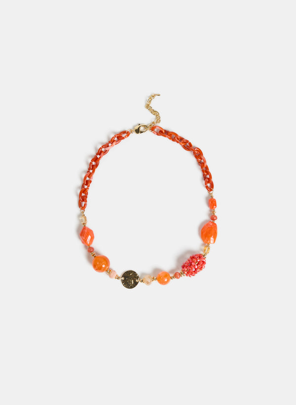 laura Beaded Resin Necklace