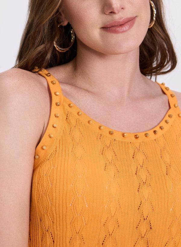Laura Beaded Sleeveless Sweater