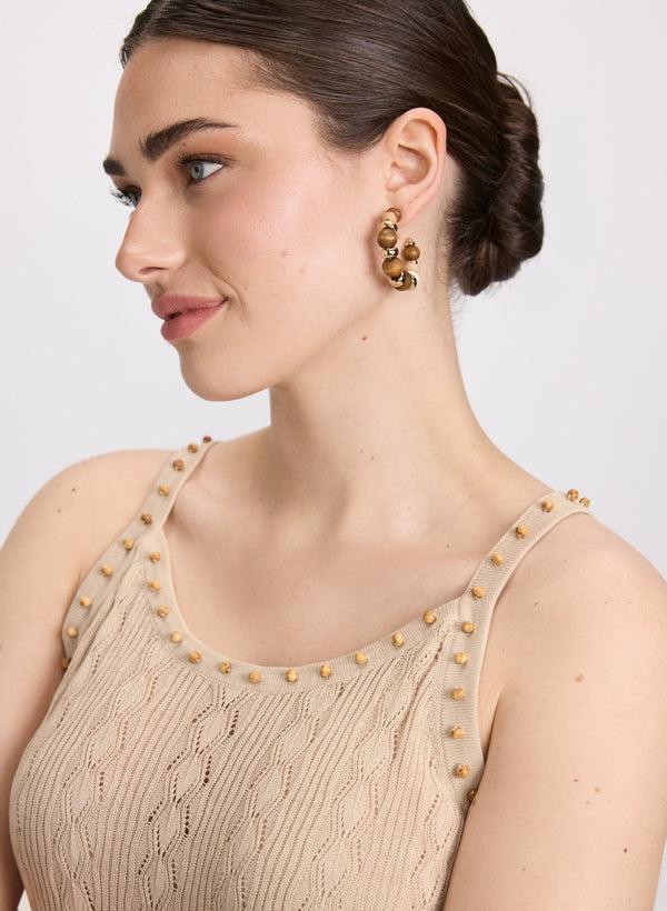 Laura Beaded Sleeveless Sweater