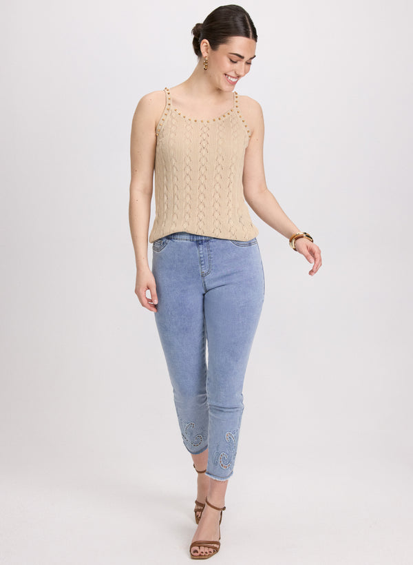 Laura Beaded Sleeveless Sweater