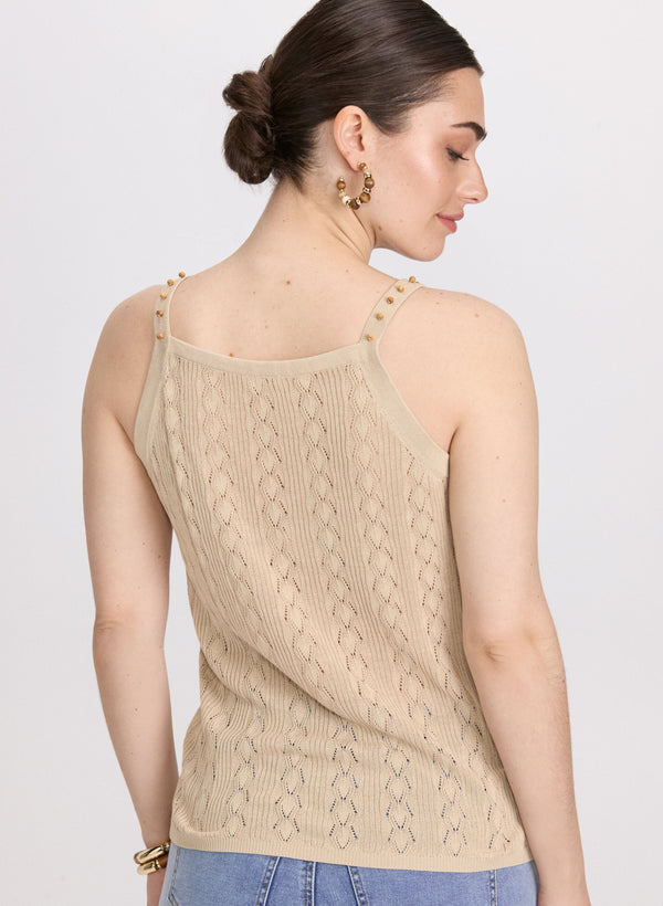 Laura Beaded Sleeveless Sweater