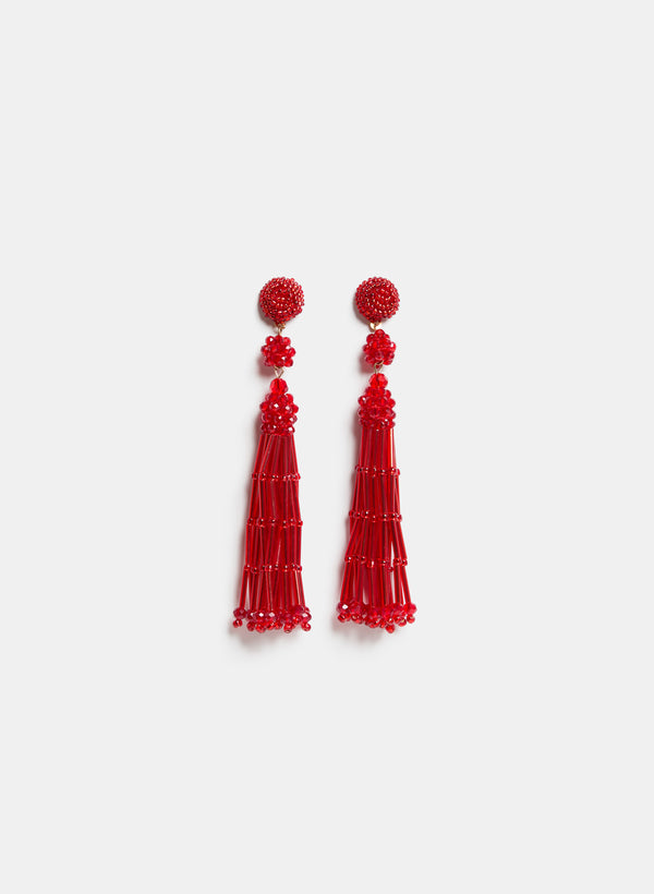 laura Beaded Tassel Earrings