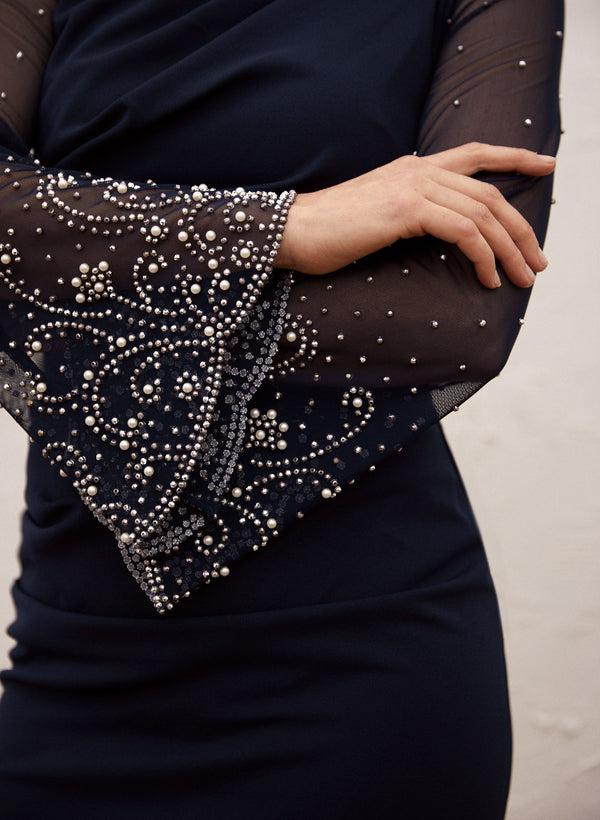 Laura Bell Sleeve Beaded Dress