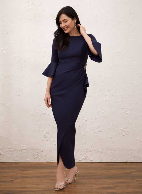 laura Bell Sleeve Flounce Detail Dress