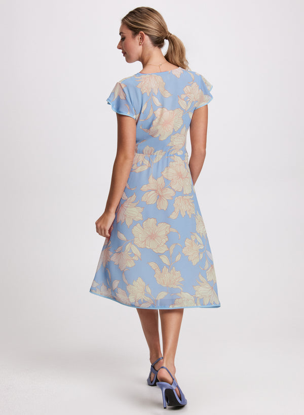 Laura Belted Floral Dress