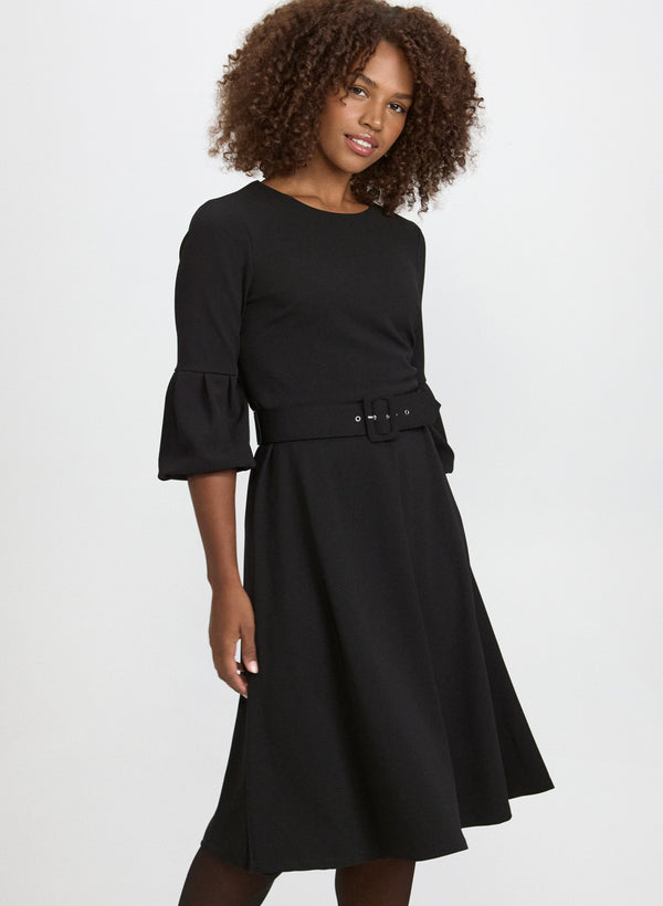 laura Belted Midi Dress