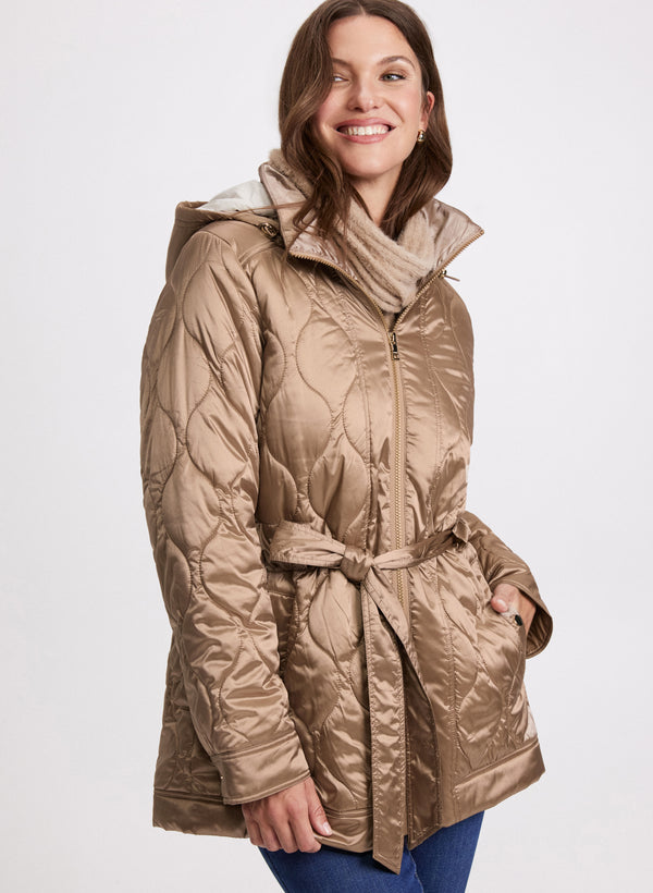 laura Belted Puffer Coat