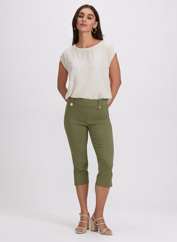 Laura Bengaline Pull-On Capris