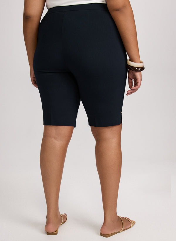 Laura Bengaline Pull-On Shorts