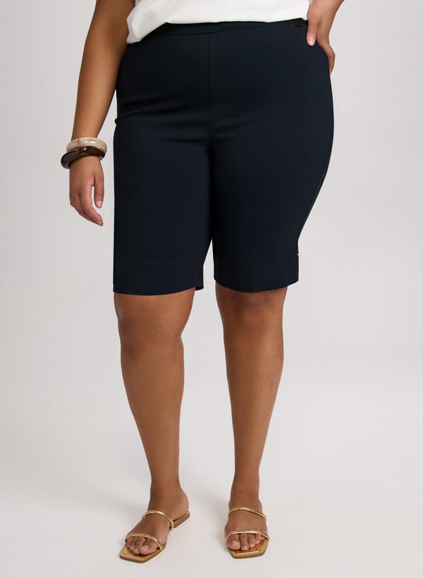 Laura Bengaline Pull-On Shorts