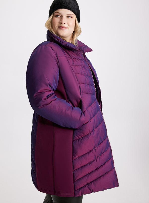 laura Bernardo - Hooded Iridescent Puffer Coat