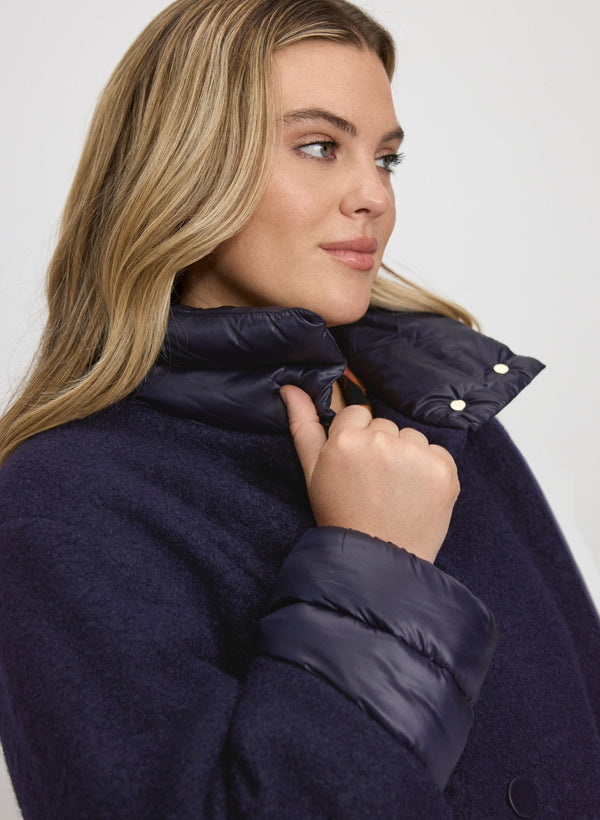 Laura Boiled Wool-Blend Coat