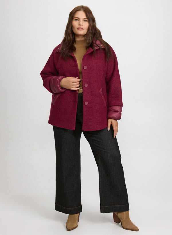 Laura Boiled Wool-Blend Coat