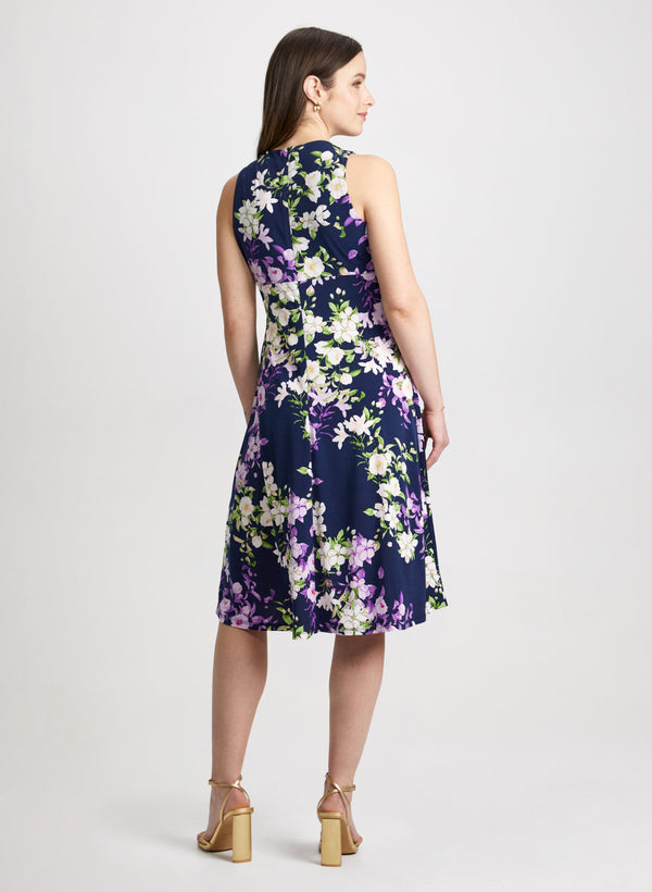Laura Botanical Empire Waist Dress