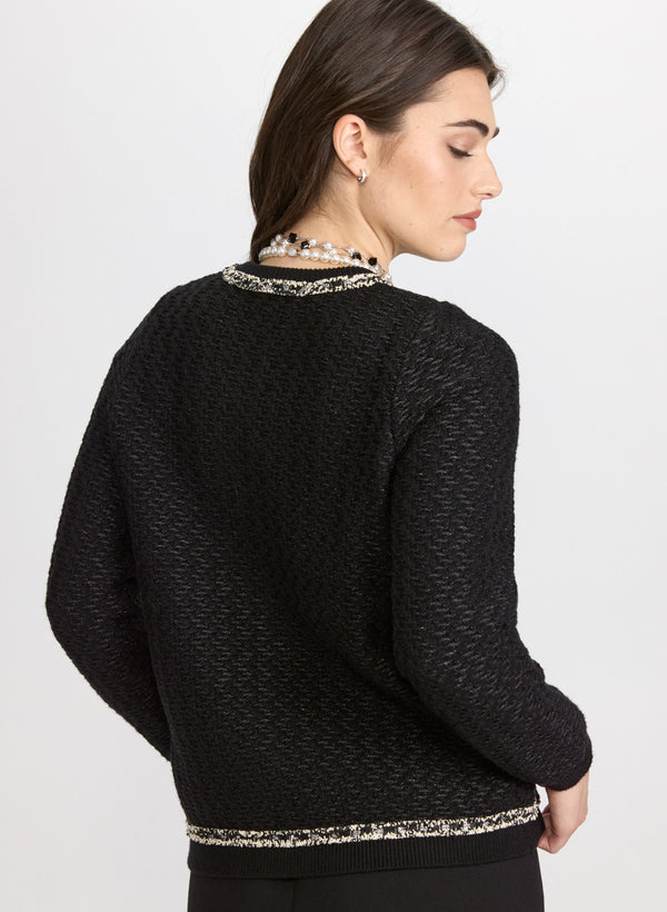 Laura Bouclé Button Cardigan