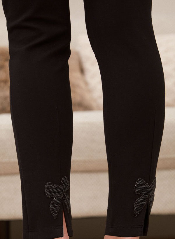 Laura Bow Detail Pull-On Pants