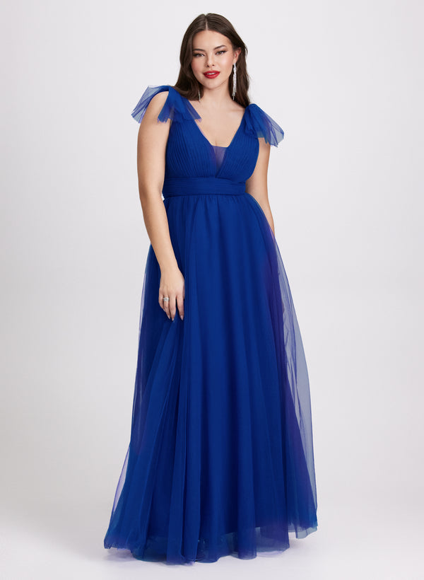 laura Bow Detail Sleeveless Gown