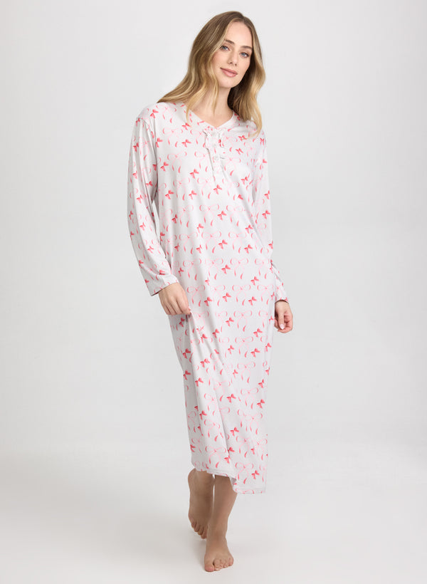 laura Bow Print Night Gown