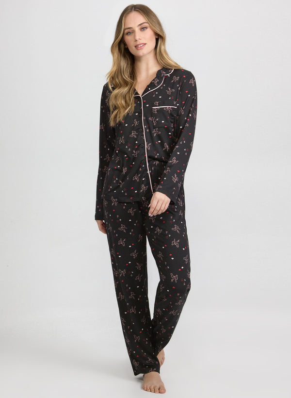 laura Bow Print Pyjama Set