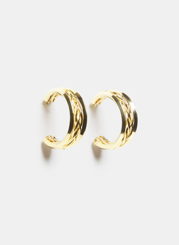 laura Braided Hoop Earrings