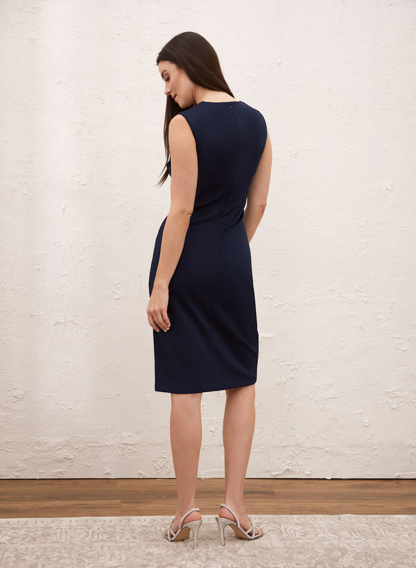 Laura Brooch Detail Flounce Dress