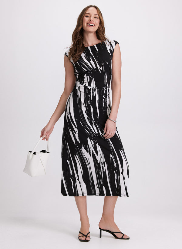 laura Brush Paint Print Dress