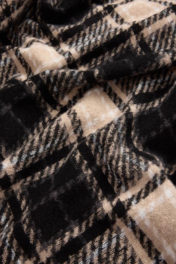 Laura Brushed Knit Plaid Scarf