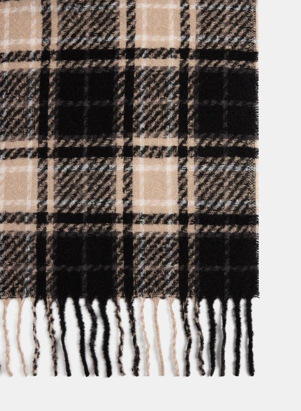 Laura Brushed Knit Plaid Scarf
