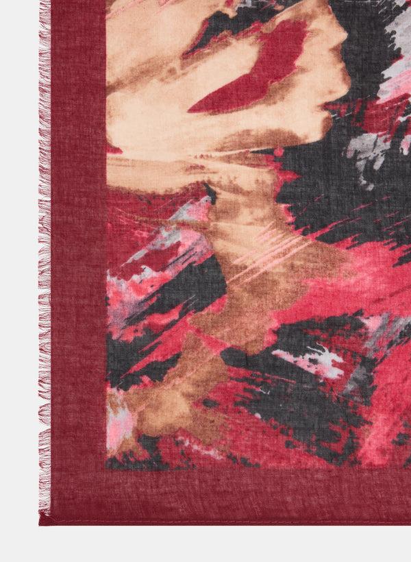 Laura Brushstroke Print Scarf