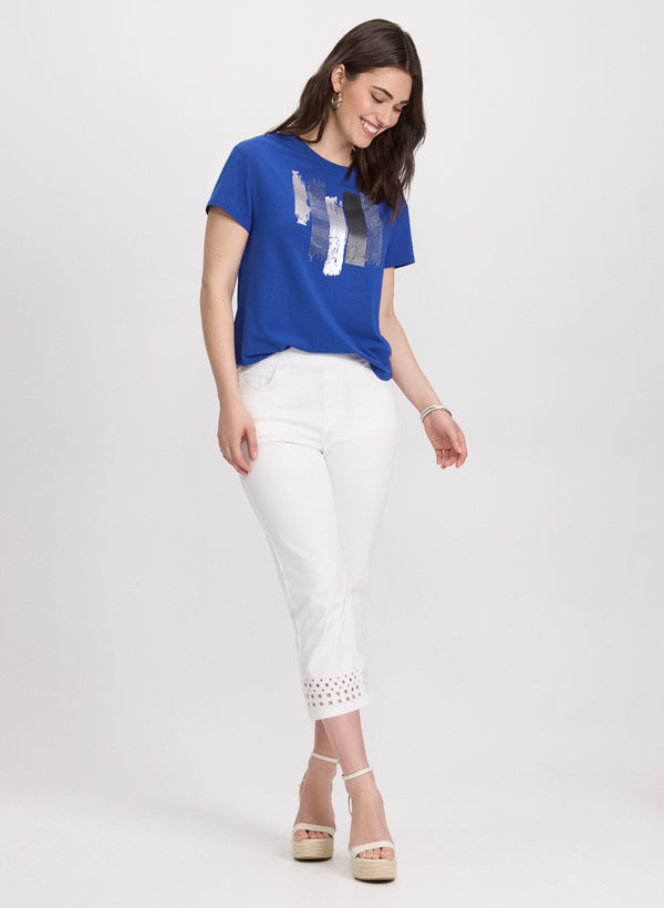 Laura Brushstroke Print T-Shirt